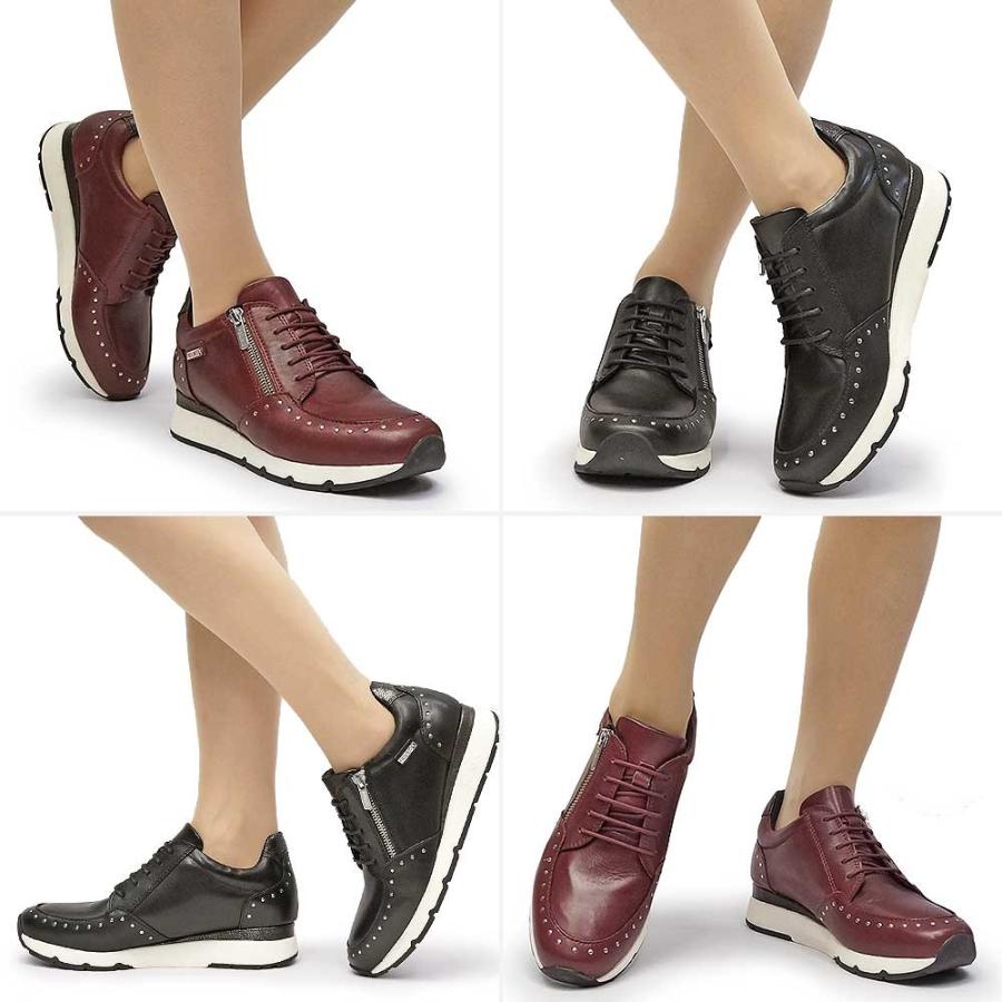 ジッパー ピコリノス 本革 スタッズ マイスキップ 通販 Paypayモール 靴 レディース レザースニーカー Pk801