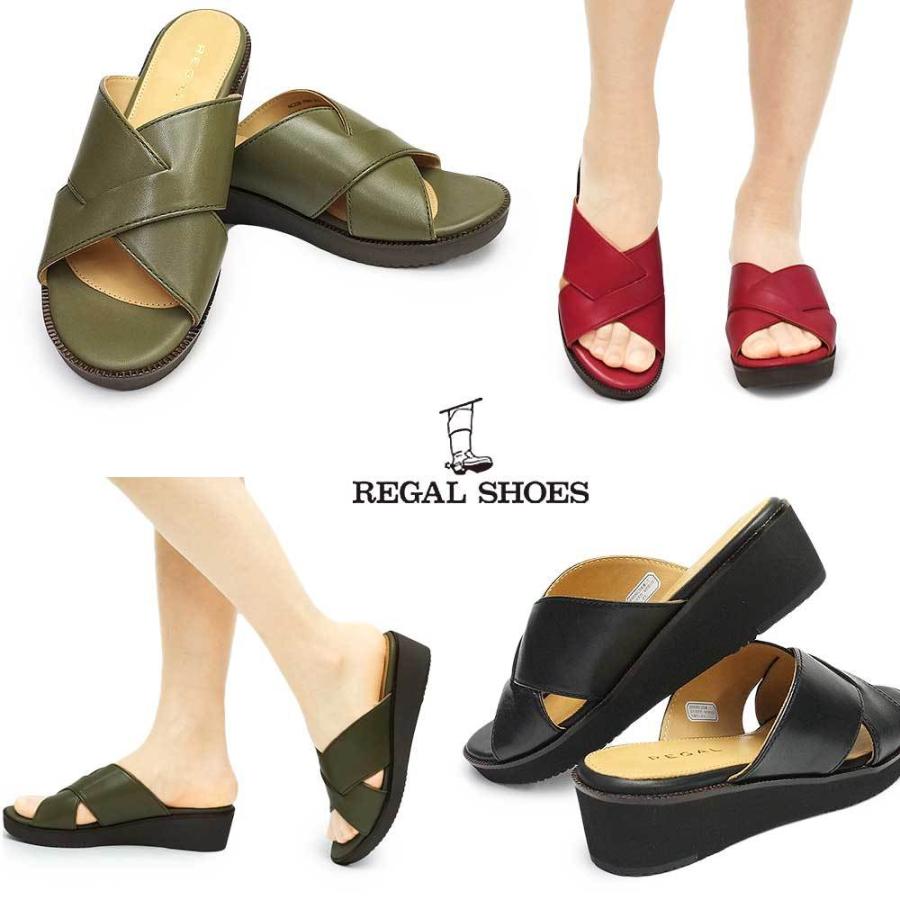 REGAL(革サンダル:新品未使用) REGAL（リーガル） 靴 レディース サンダル F66N ミュール 厚底 本革