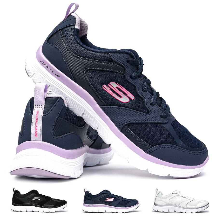 スケッチャーズ レディース スニーカー w フレックスアピール4 0 白 黒 低反発 靴 Skc w マイスキップ 通販 Yahoo ショッピング