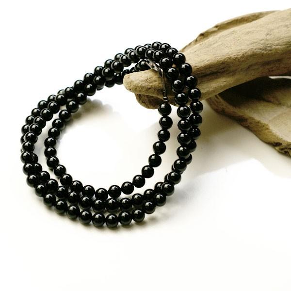 オニキス ネックレス 5ｍｍ メンズ シンプル ブラック 黒 人気no 1