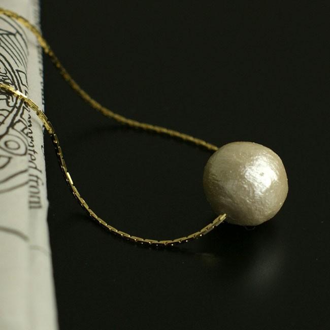 コットンパールネックレス エレガントチェーン ネックレス 大きさカラーが選べる 1粒 Cotton Pearln23 日本製アクセサリー マイスタ 通販 Yahoo ショッピング