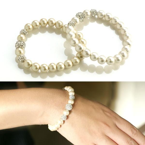 SWAROVSKI（スワロフスキー） コットンパール ブレスレット パヴェ