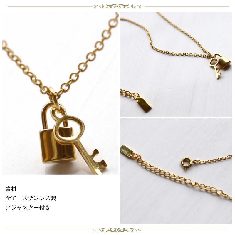 鍵ネックレス ステンレス ネックレス ゴールド キーネックレス