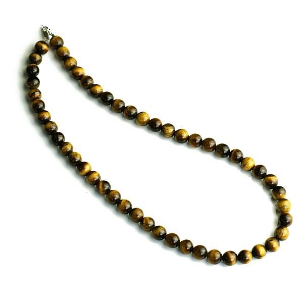 ネックレス メンズ タイガーアイ 数珠ネックレス 8mm アクセサリー