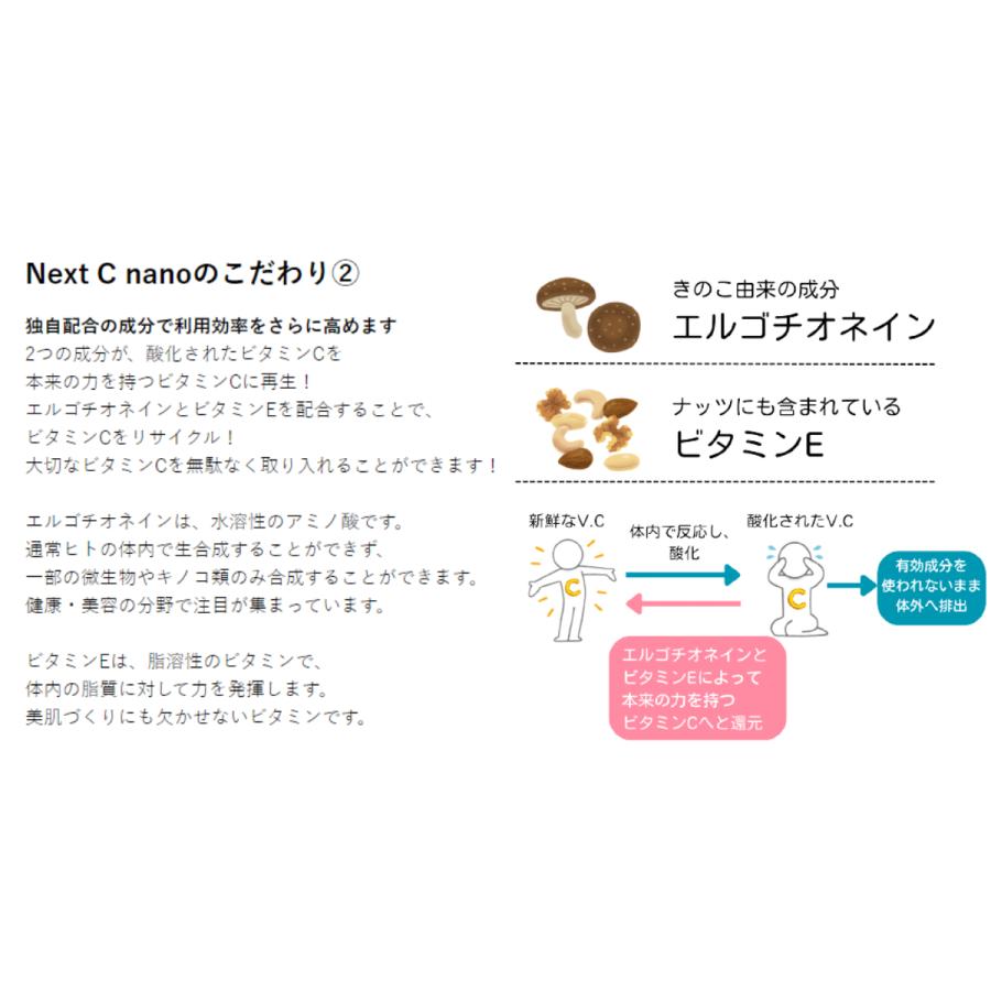 Next C nano（ネクストシーナノ）30包 Wリポソーム製法のビタミンC