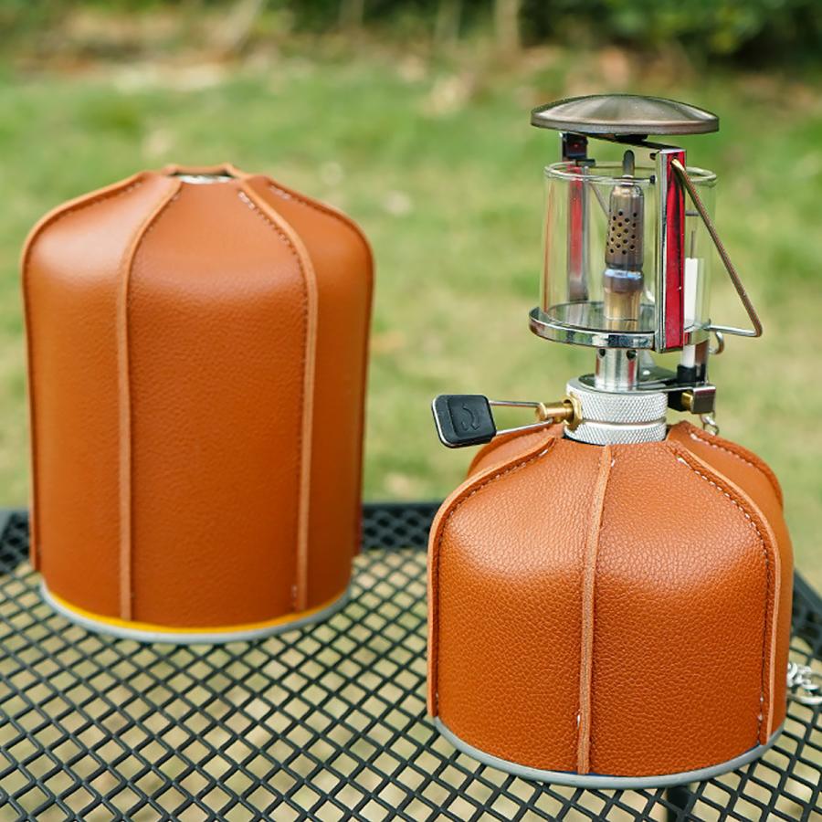 OD缶 カバー ケース アウトドア キャンプ ガス缶 バーナー おしゃれ 登山 BBQ バーベキュー ガスカートリッジ カバー PU レザー 革 230/450サイズ｜mystic-r｜10