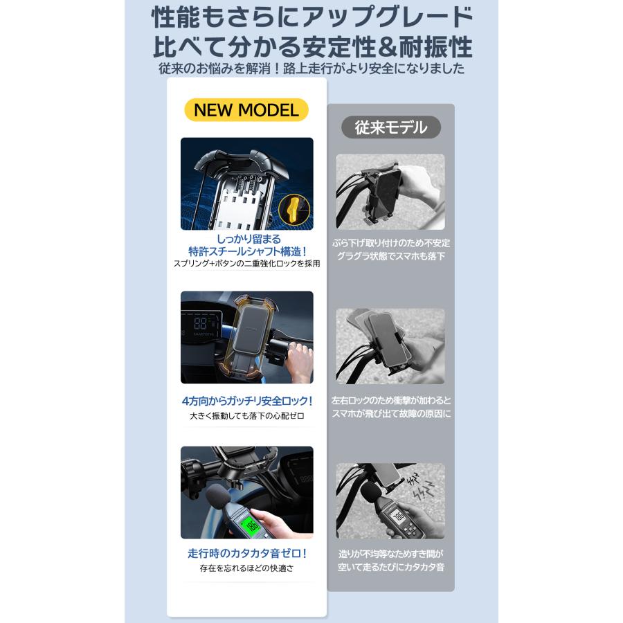 自転車 バイク スマホホルダー ママチャリ 携帯ホルダー ステム アーム
