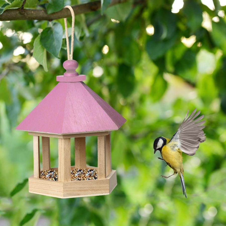 大注目】【大注目】木製の鳥のエサ台 餌箱 庭に鳥を呼び込むアイテム バードウォッチング ガーデニングに 野鳥の餌台 
