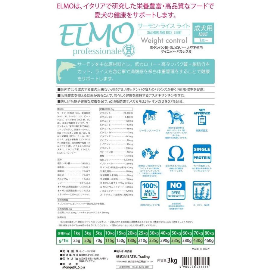 ELMO エルモ プロフェッショナーレ ドッグフード サーモン＆ライス 