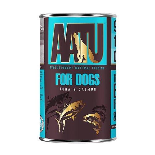 AATO アートゥ　ツナ＆サーモン　犬用ウエットフード 12缶セット AATU（アートゥー） ツナ＆サーモン缶詰 400g｜ドッグフードの