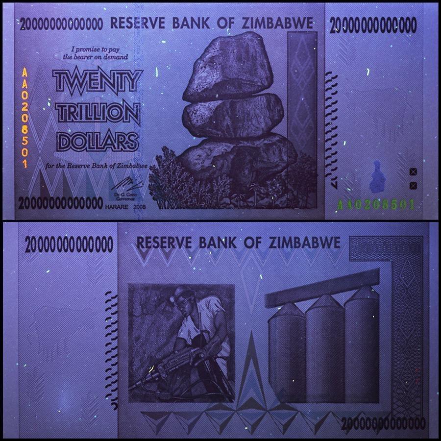 20兆ジンバブエドル紙幣 新品 未使用(ハイパーインフレ紙幣 20兆ジンバブエドル紙幣 新品 未使用(ハイパーインフレ紙幣