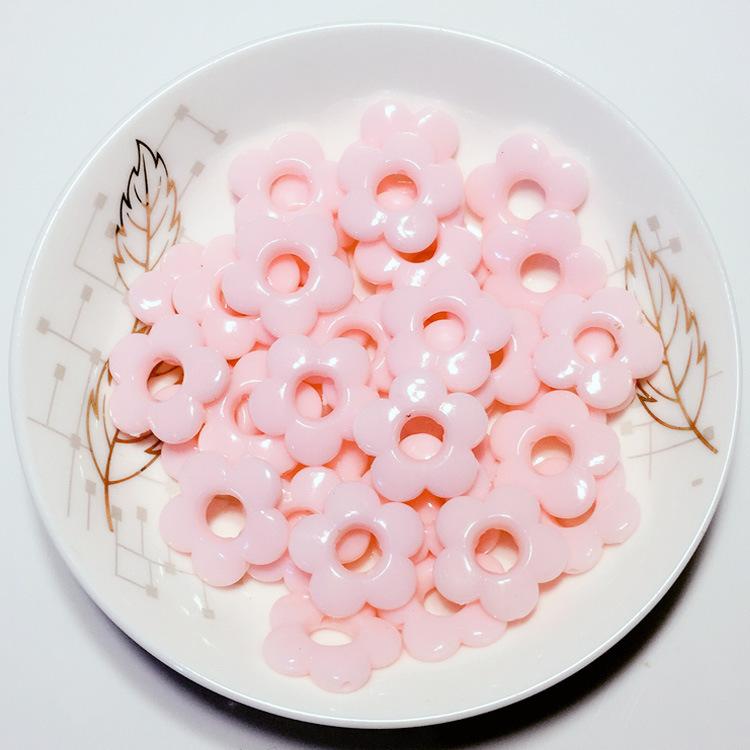フラワーカラフルMIXお花ビーズアクセサリー手作り花型 ビーズ