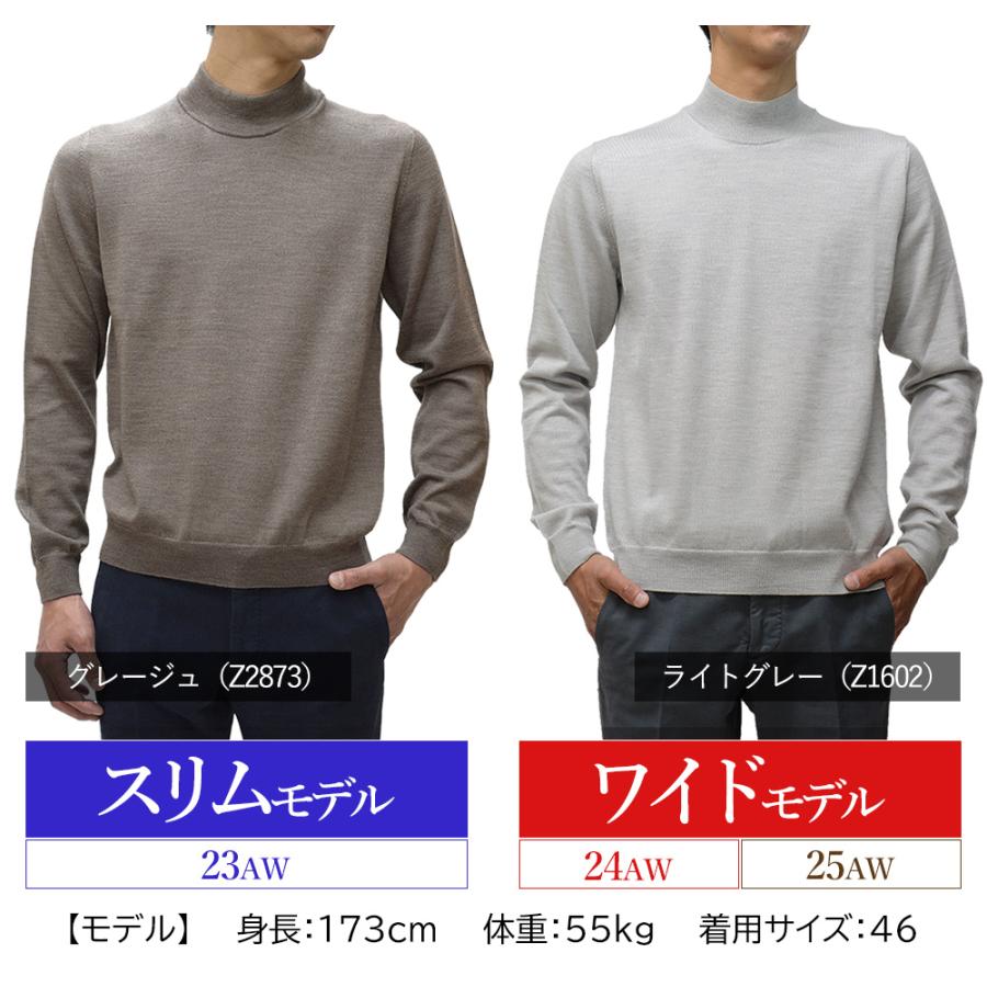Men’s MockNeck 5G Lサイズ　未使用 ZANONE ＜選べる2シルエット＞ スリム or ワイド ザノーネ