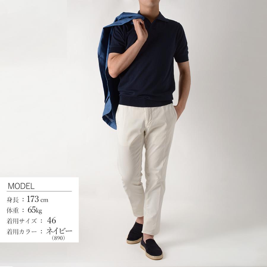 FILIPPO DE LAURENTIIS crepe cotton ポロ フィリッポ デ ローレンティス 春夏秋 14ゲージ クレープコットン