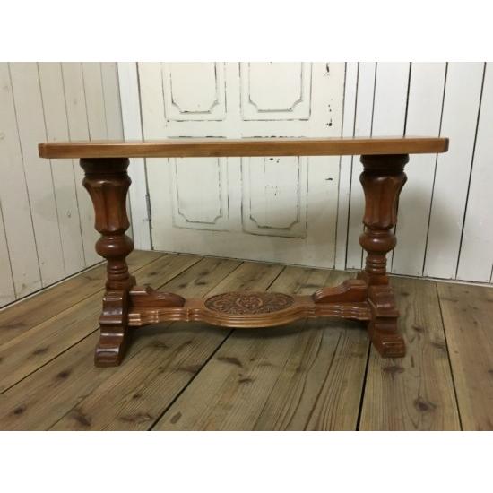 アンティーク調 木製 ミニベンチ 花台 マホガニー 天然木目