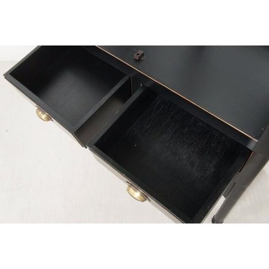 飾り棚　ドクターキャビネット　アンティーク調　ブラック アンティーク調 ケビント 医療棚 ドクターキャビネット 全面ガラス