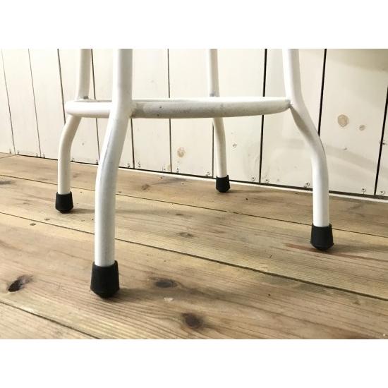 無垢材 スツール 丸椅子 ホワイト 白 シャビー ナチュラル 北欧