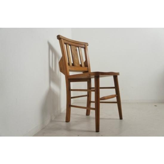 英国アンティーク調 チャーチチェア ボックス付 マホガニー教会 椅子 