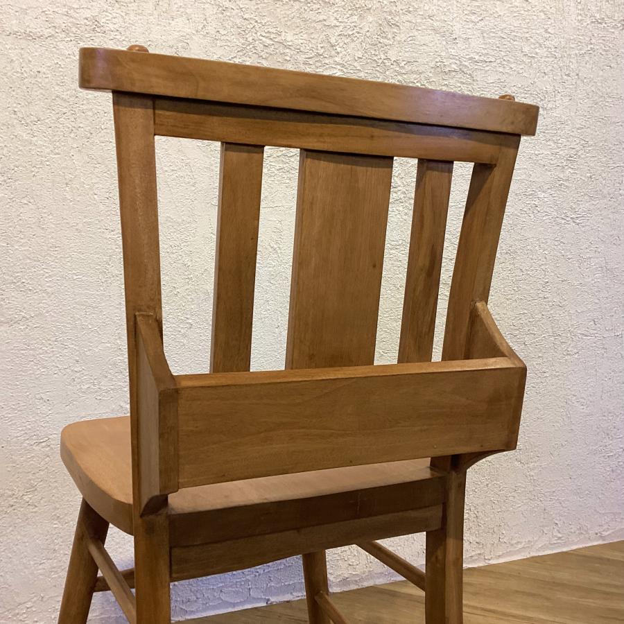 英国アンティーク調 チャーチチェア ボックス付 マホガニー教会 椅子