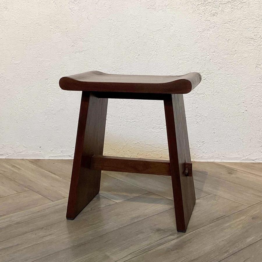 ウリン材 無垢 木製ベンチスツール Type2