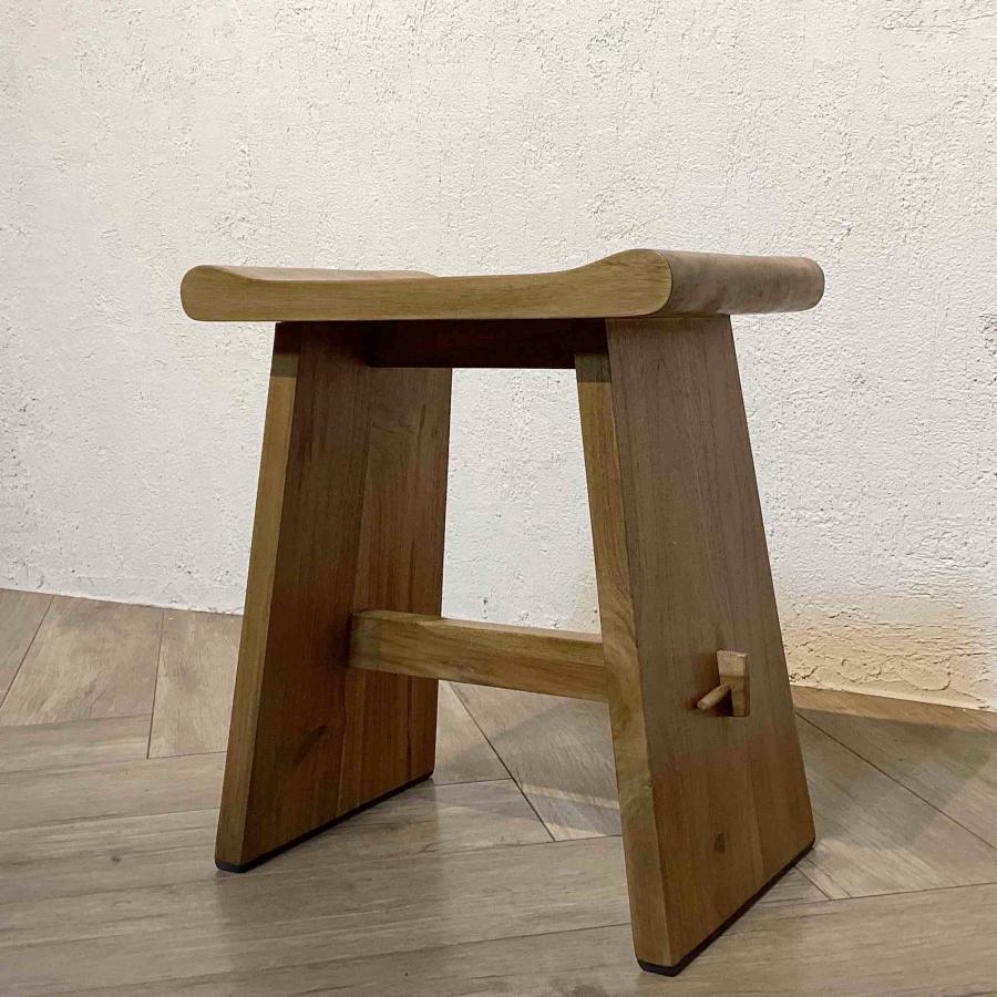 ウリン材 無垢 木製ベンチスツール Type2【ナチュラル色】 : 81jpstore