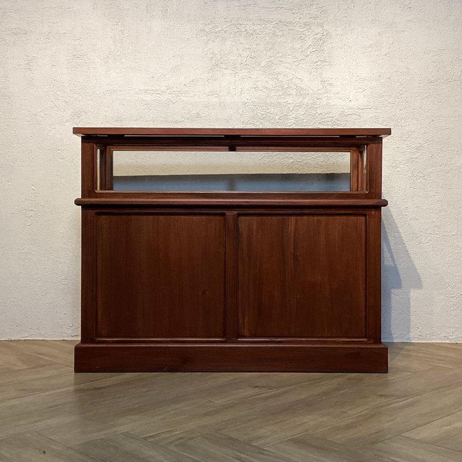 期間限定最安値】アンティーク調 マホガニー無垢材 ガラスショーケース