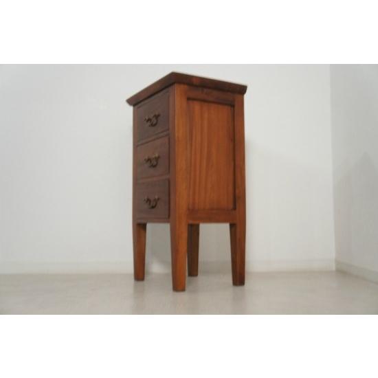 アンティーク調 マホガニー サイドチェスト 3杯 ダーク : 81jpstore