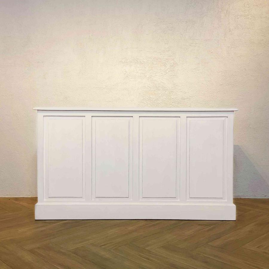 アンティーク調 カウンター 抽斗 引戸 収納棚 レジ台 シャビー