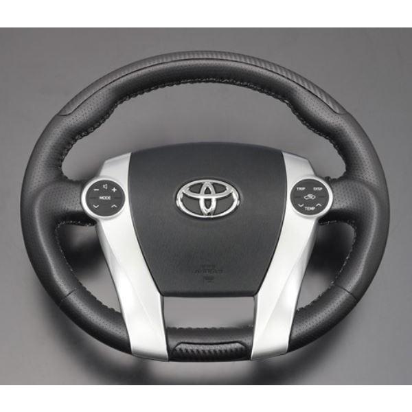 トヨタプリウスZVW30 GSグレード ステリング ホイール レッドステッチ
