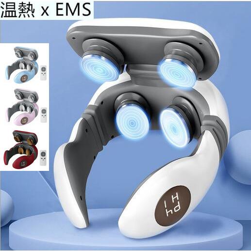 22 人気 マッサージ器 ネックマッサージャー 電気刺激 肩こり Ems 温熱 マッサージャー 健康グッズ ヒート コードレス 低周波 首掛け リラックス 倉庫