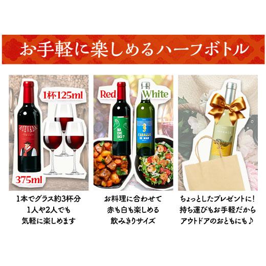 ワイン ワインセット 世界のワイン!ハーフボトル赤白24本セット  送料無料｜mywine｜05