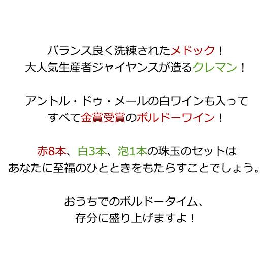 ワイン ワインセット 52％OFF 格上メドック＆金賞クレマン入り!全て金賞!至福のボルドー赤白泡12本セット 第17弾 送料無料 wine set｜mywine｜03