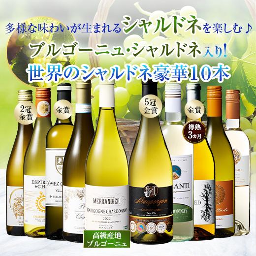 ワイン 白ワインセット 46％OFF ブルゴーニュ・シャルドネ入り!世界のシャルドネ白10本セット 第14弾 送料無料（Yahoo!・MyWineClub マイワインクラブ）