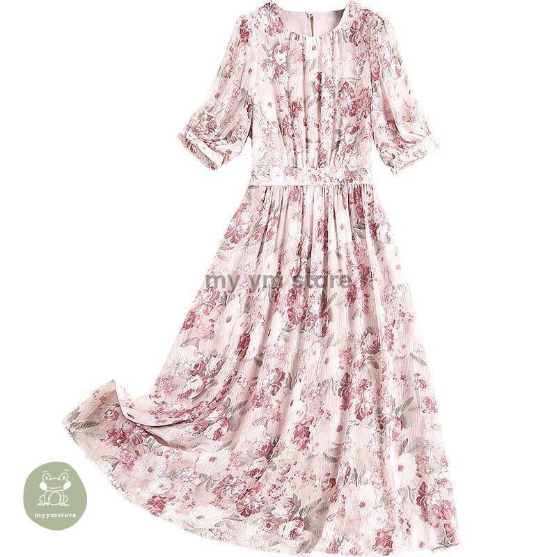 公式の店舗 クール 母親 ママ 大人可愛い ロマンティック 透け感 総柄プリント 花柄 ラウンドネック ワンピース 優しい色合いのゆったりコーデ Size キレイ目 女子会 ドライブ ワンピース チュニック Services Luthercare Com