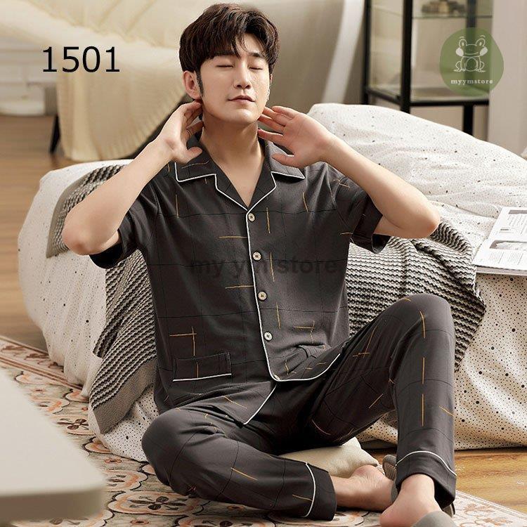 パジャマ メンズ ルームウェア おしゃれ 半袖 長ズボン ストライプ チェック 部屋着 寝巻き 2点セット セットアップ カジュアル ナイトガウン 上品 5色 パジャマ カラー 1502 Canipec Org Mx