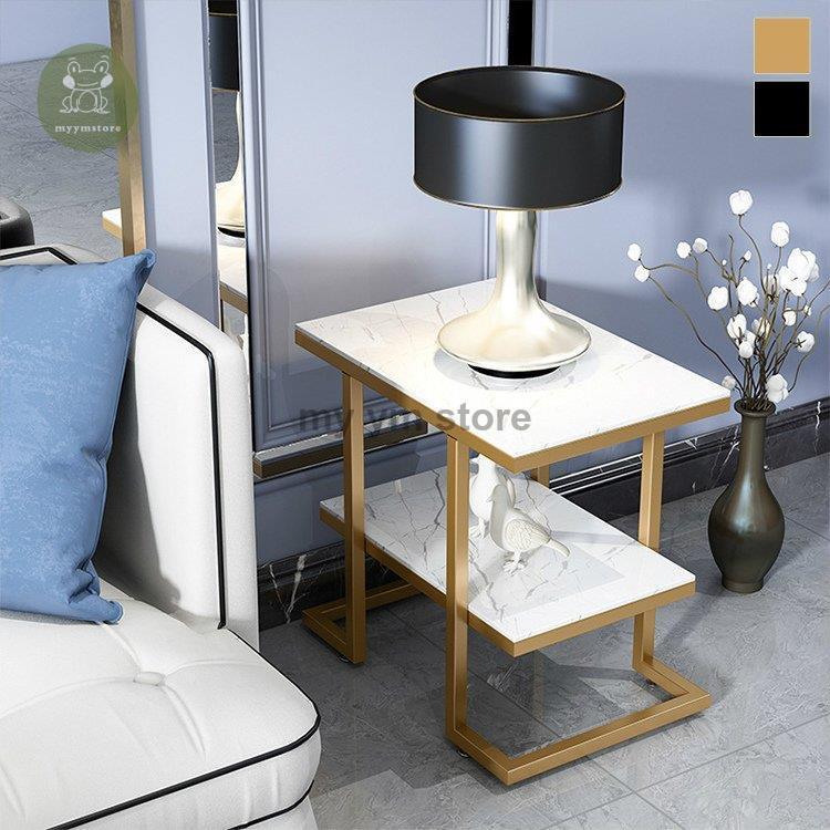絶対一番安い サイドテーブル おしゃれ 北欧 インテリア 雑貨 リビング 寝室 リビングテーブル スクエア 大理石風 モダン 2段 ゴールド ブラック ホワイト可愛い Aki14 激安 即納 Valora Cz