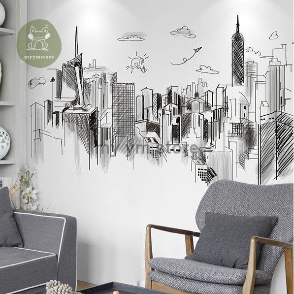 日本人気超絶の 雑貨 インテリア ウォールステッカー レッド ブラック モダン モノクロ イラスト 模様替え 壁紙シール 壁紙デコ ルームデコ その他テーブル カラー A Edudepart Com