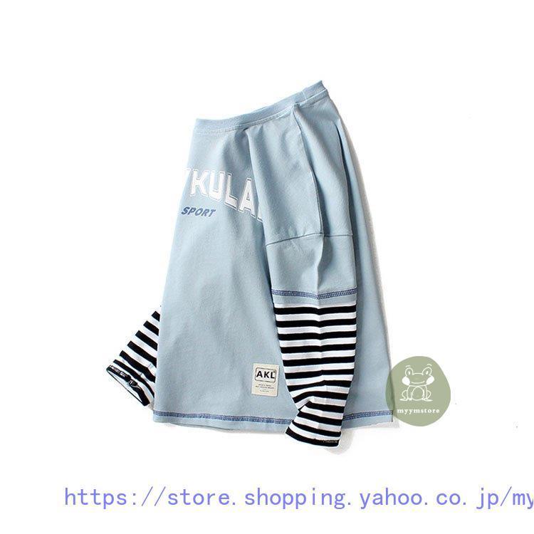 子供服 ロンt キッズ 男の子 韓国子供服 長袖 丸い襟 英字プリント 切り替えtシャツ トップス おしゃれ スウェット 春秋 秋服 カジュアル インナー トップス 3色 オープニング 大放出セール