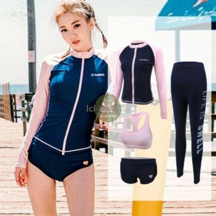 最新のデザイン ラッシュガード レディース 上下セット 5点セット 水着 長袖 レギンス パンツ セパレート ウェットスーツ Uvカット 大きいサイズ おしゃれ 可愛い Columbiatools Com