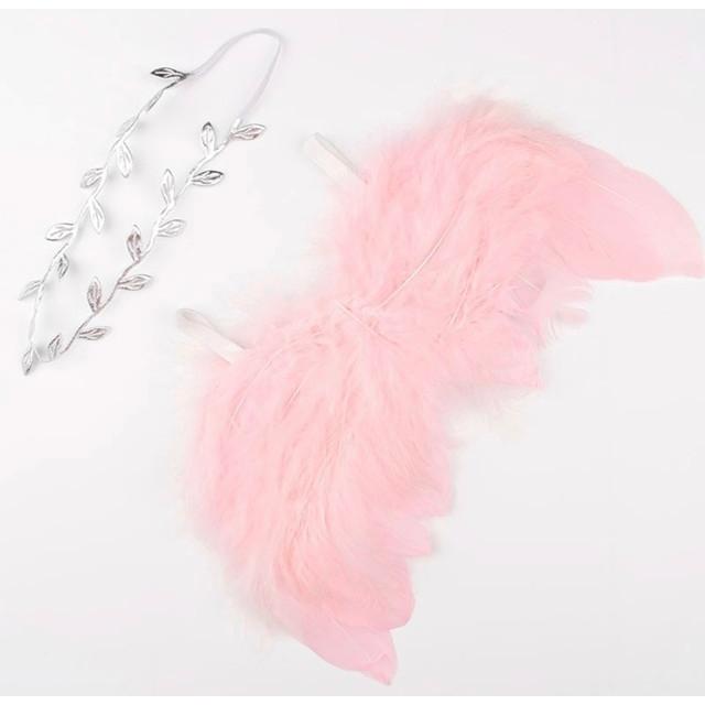 赤ちゃん 天使 羽 羽根 ピンク 寝相アート 天使変身セット 記念日 成長記録 ニューボーンフォト 特価品コーナー ベビーフォト セルフ