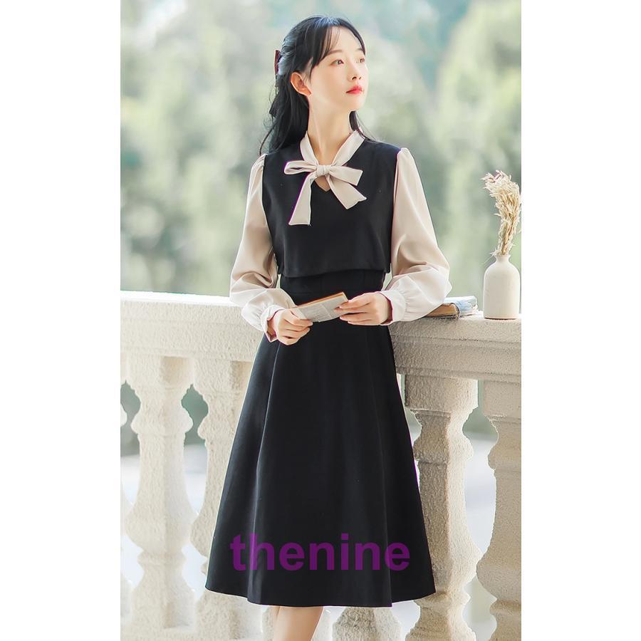 レトロ 長袖 ワンピース 制服 ドレス ロング スカート 大正ロマン 