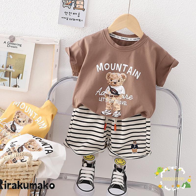 ベビー服 セットアップ 男の子 子供服 半袖 Tシャツ クマ ベビー服 セットアップ 男の子 子供服 半袖 Tシャツ クマ