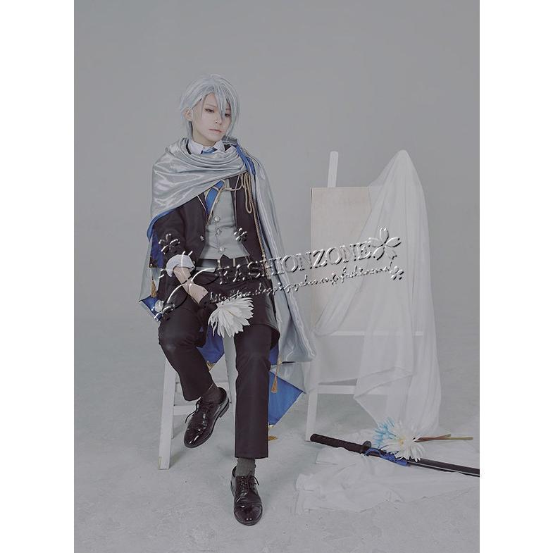 今なら即納 刀剣乱舞 風 山姥切長義 コスプレ衣装 男女 ウィッグ 日常服 コスチュームcosplay 演出服 ハロウィンイベント 変装 仮装 予約販売:90日後出荷