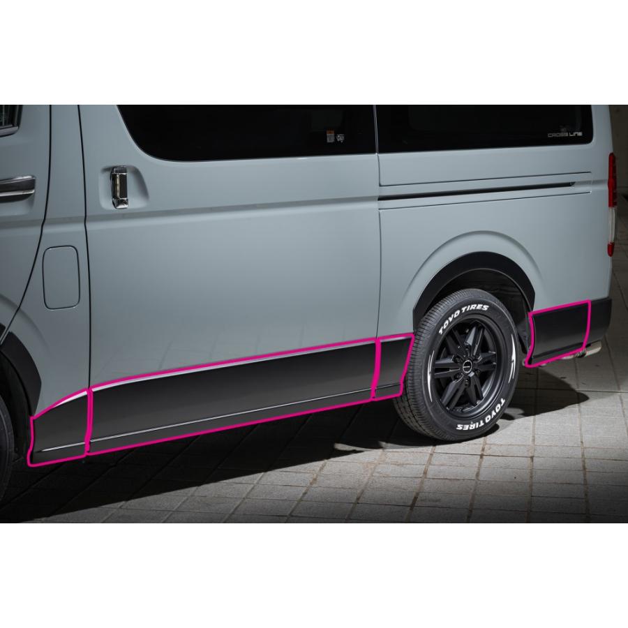 M'z SPEED 【グロスブラック仕様】[200系 ハイエースバン]サイド