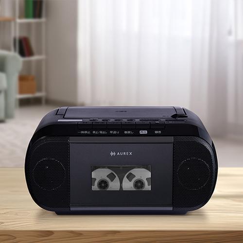 Aurex AX-KCR80-K 東芝 CDラジオカセットレコーダー AUREX ブラック