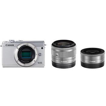EOS-M100-WLK-WH キャノン EOS M100ダブルレンズキット[ホワイト 