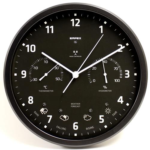 エンペックス気象計 EX-5482 プレシード電波時計 お天気電波時計 温度