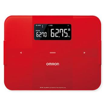 OMRON - 【新品未使用】オムロン　HBF-255T-R 　体重体組成計　レッド カラダスキャン HBF-255T-R オムロン 体重体組成計 レッド