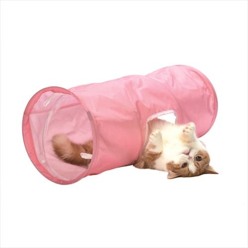 この猫専用品 猫壱（necoichi） P-4580471867129 キャットトンネル ピンク : 日本橋
