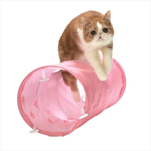 猫壱（necoichi） P-4580471867129 キャットトンネル ピンク : 日本橋